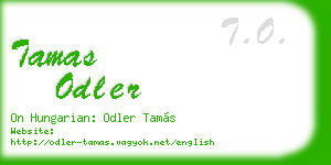 tamas odler business card