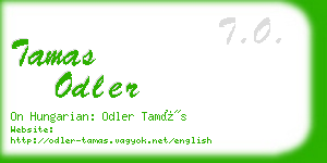 tamas odler business card